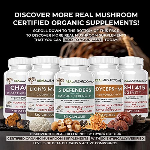 Chaga, Shiitake, Maitake, Turkey Tail, &Amp; Reishi Mushroom - 5 Def