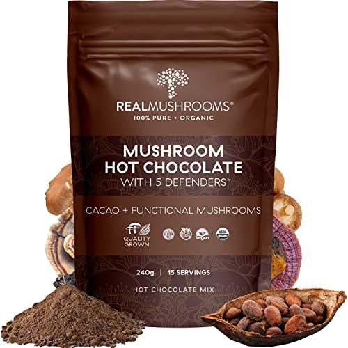 Real Mushrooms Organic Hot Chocolate Mix w/ 5 Defenders Turkey ...