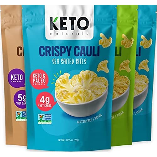 Cauliflower Chips Keto bites cauliflower thins Variety Pack 4 Pa...