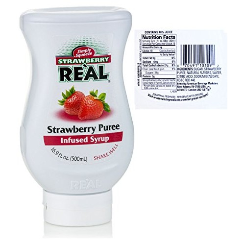Reàl Fruit Infused Flavoring Syrup Variety - Strawberry, Raspber