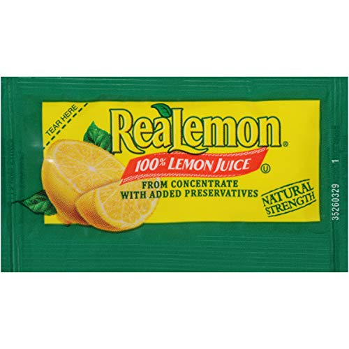 Realemon 100% Lemon Juice From Concentrate, 0.14-Ounce Single Se