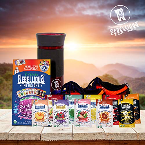 Rebellious Variety Pack Organic Natural Water Energy Mix, Antiox
