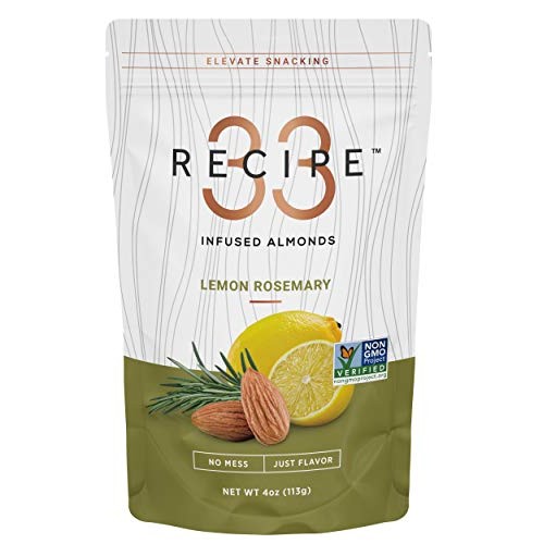 Recipe 33 Lemon Rosemary Infused Almonds, Gourmet Vegan, High Pr