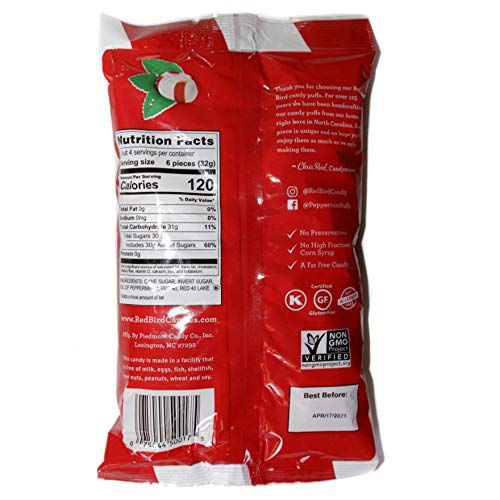 Red Bird 1 Bag Peppermint Candy Puffs - The Original Melt Away...