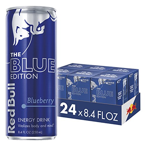 Red Bull Energy Drink, Blueberry, 24 Pack Of 8.4 Fl Oz, Blue Edi