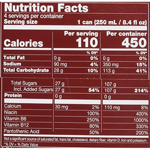 Red Bull Energy Drink, Peach Edition, 8.4 Fl Oz 4 Count, Pack Of 6