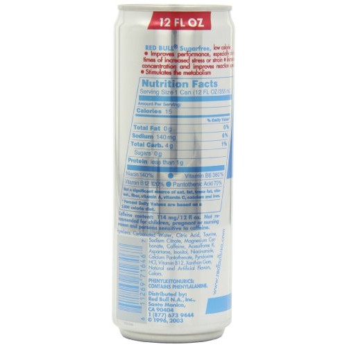 Red Bull Energy Drink, Sugar Free, 12 Fl Oz