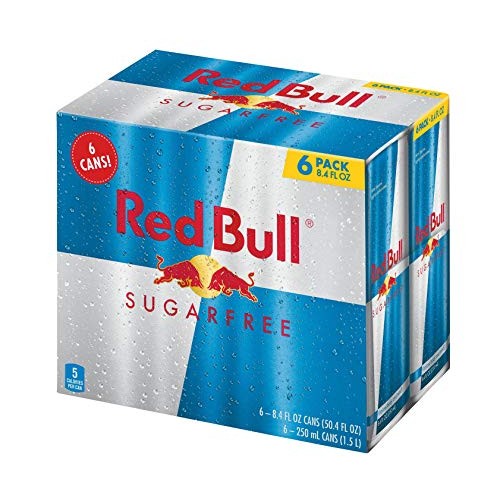 Red Bull Energy Drink Sugar Free, 6 Pack Of 8.4 Fl Oz