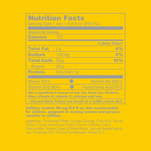 Red Bull Energy Drink, Tropical, Yellow Edition, 8.4 Fl Oz 24 C