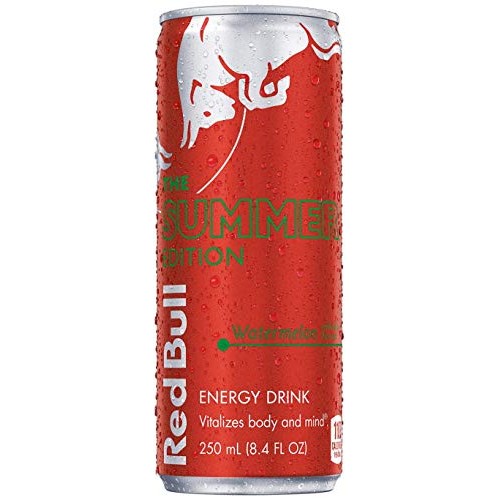 Red Bull Energy Drink, Watermelon, 8.4 Fl Oz 24Count, Summer E