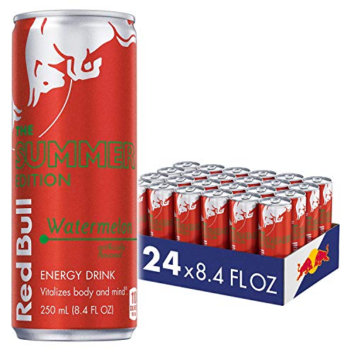 Red Bull Energy Drink, Watermelon, 8.4 Fl Oz 24Count, Summer E