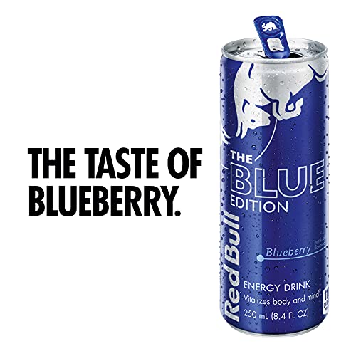 Red Bull Energy Drink Blueberry 4 Pack Of 8.4 Fl Oz, Blue Edition
