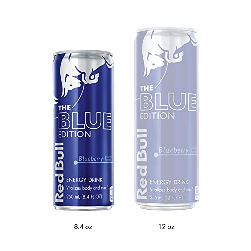 Red Bull Energy Drink Blueberry 4 Pack Of 8.4 Fl Oz, Blue Edition
