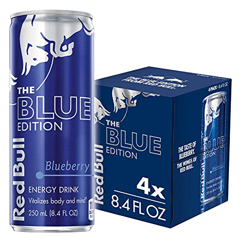 Red Bull Energy Drink Blueberry 4 Pack Of 8.4 Fl Oz, Blue Edition