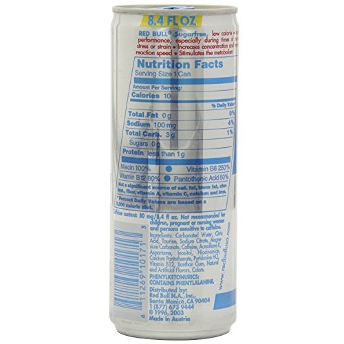 Red Bull Sugarfree Energy Drink 8.4 Ounce Pack Of 30