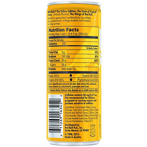 Red Bull - Tropical Yellow Edition Energy Drink 8.4 Oz Cans-4