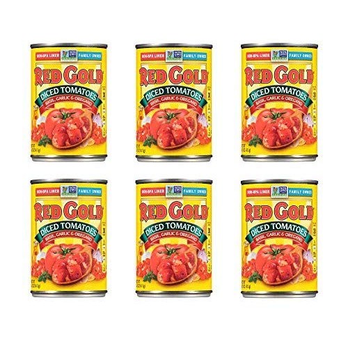 Red Gold | Diced Tomatoes Basil, Garlic &Amp; Oregano | 14.5Oz Can