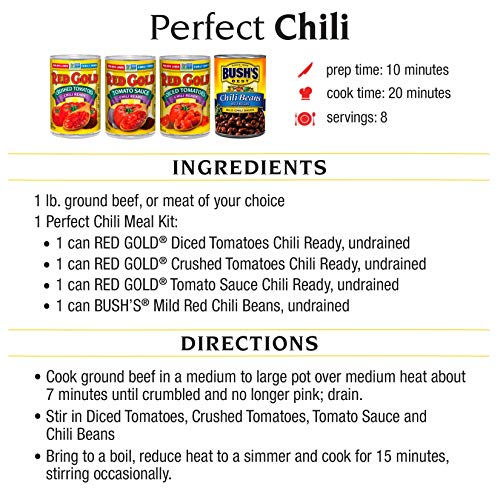 Red Gold Tomatoes &Amp; Bushs Best Beans | Perfect Chili Meal Kit |