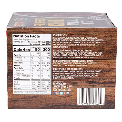 Red Gold Tomatoes &Amp; Bushs Best Beans | Perfect Chili Meal Kit |