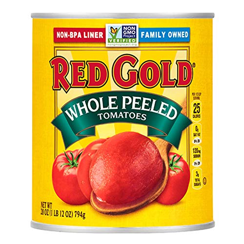 Red Gold Whole Peeled Tomatoes, 28Oz Can Pack Of 12