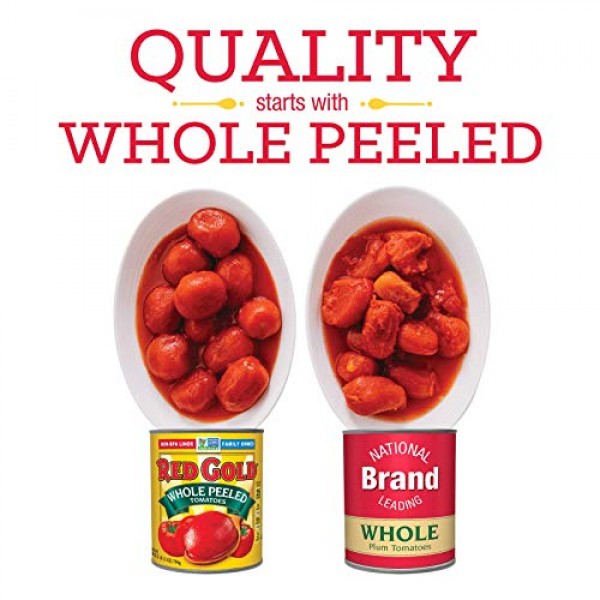 Red Gold Whole Peeled Tomatoes, 28Oz Can Pack Of 12