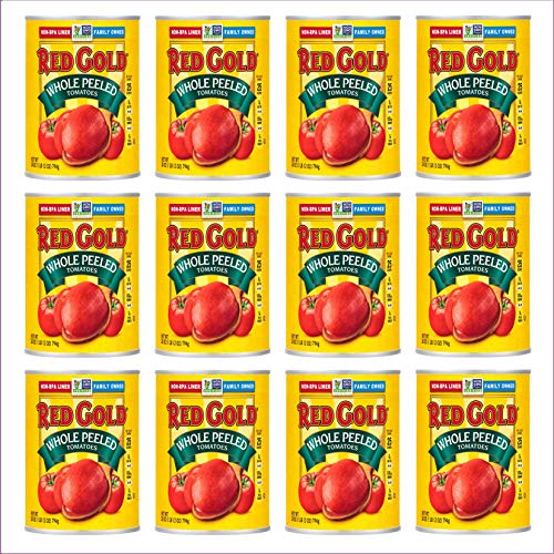 Red Gold Whole Peeled Tomatoes, 28Oz Can Pack Of 12