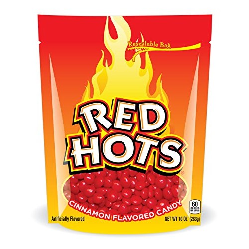 Red Hots Cinnamon Candy, 10 Ounce Bag, Pack Of 6