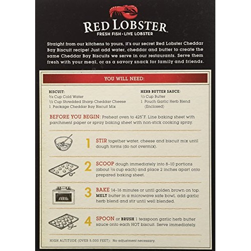 Red Lobster, Cheddar Bay Biscuit Mix, 11.36Oz Box Pack Of 3