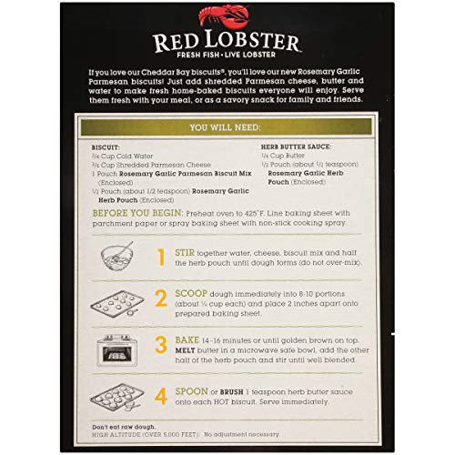 Red Lobster Rosemary Parmesan Biscuit Mix, 11.36-Ounce Box Pack