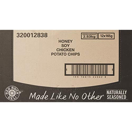 Red Rock Deli Honey Soy Chicken Potato Chips, 12 X 165 Grams Red Rock Deli Honey Soy Chicken Potato Chips, 12 X 165 Grams