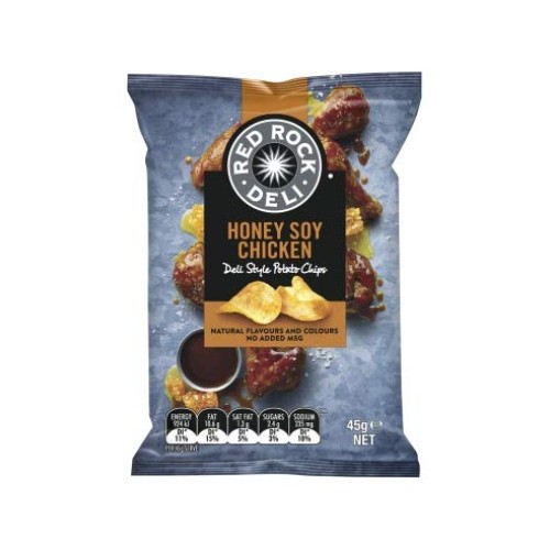Red Rock Chips Honey Soy Chicken 45G X 18
