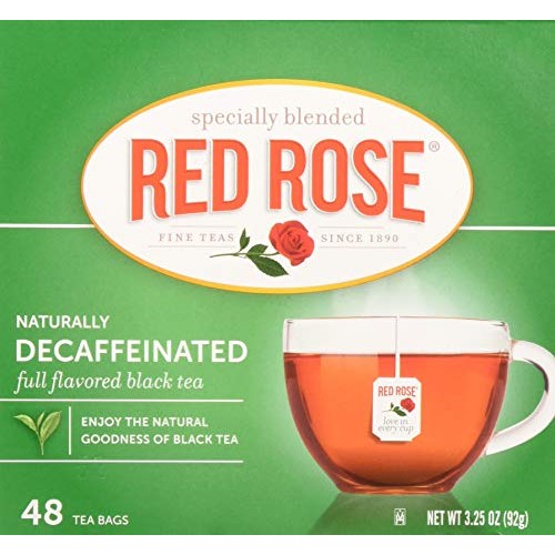 Red Rosetea Bags Naturally Decaffeinated Premium Blended, 48 Ct