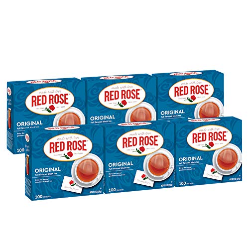 Red Rose Teas Black Tea, 6 Boxes Of 100 600 Tea Bags, Original