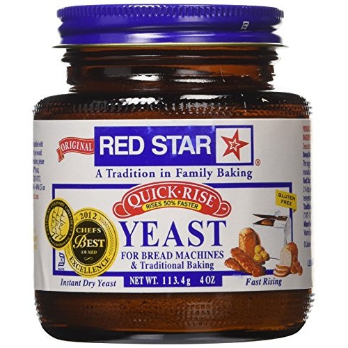 Red Star Bread Machine Yeast, 4-Ounce Jars Pack of 3