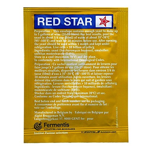 Red Star HOZQ8-233 Wine Yeast Pasteur Blanc Fermentis Champagne ...