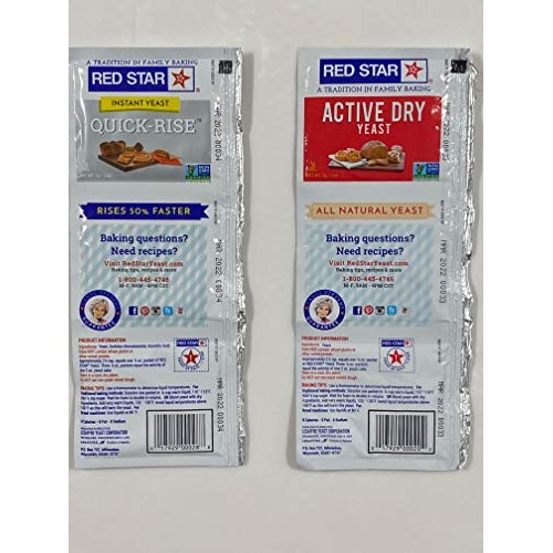 Red Star Instant Quick Rise Yeast And Active Dry Yeast, 2 Packs