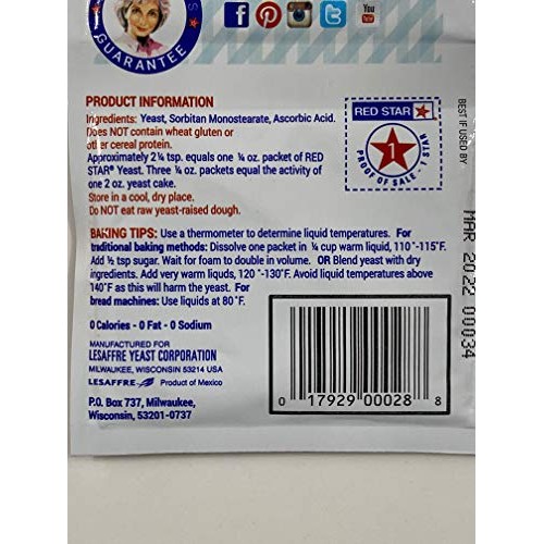 Red Star Instant Quick Rise Yeast And Active Dry Yeast, 2 Packs