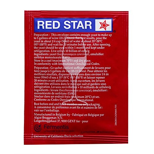 Red Star Premier Classique Wine Yeast, 5G - 10-Pack
