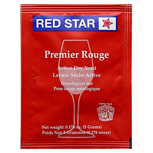 Red Star Premier Rouge Pasteur Red Wine Yeast - 1 Pack 5 Grams