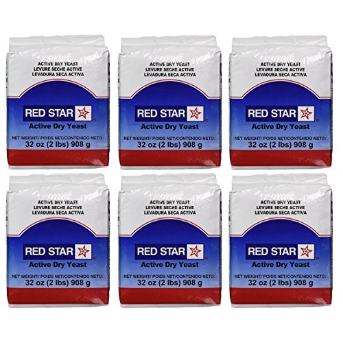 Red Star Sddfafa Active Dry Yeast, 2 Pound Pouch, 6 Pack