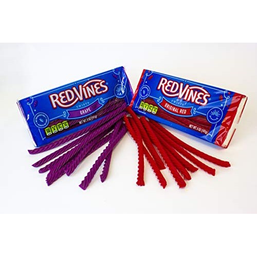 Red Vines Licorice Variety Pack, Red And Grape Flavor, 5Oz Trays
