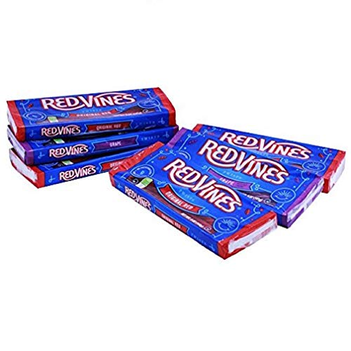 Red Vines Licorice Variety Pack, Red And Grape Flavor, 5Oz Trays