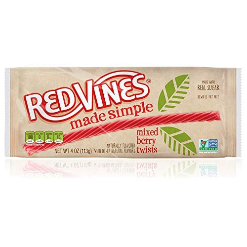 Red Vines Made Simple Licorice Twists, 4Oz Tray  9 Pack, Mixed