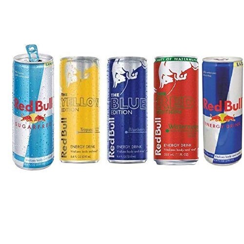 30 Pack - Red Bull Variety Pack - Original, Sugar Free, Blue, Ye