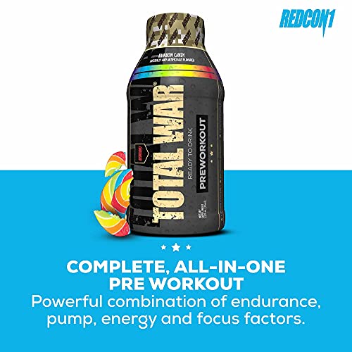 Redcon1 - Total War Rtd - Ready To Drink Liquid Preworkout - Cas
