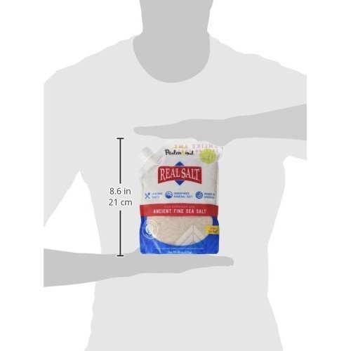 Redmond Real Salt - Ancient Fine Sea Salt, Unrefined Mineral Sal