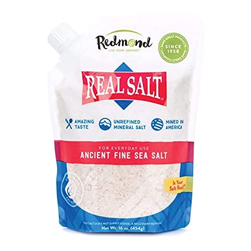Redmond Real Salt - Ancient Fine Sea Salt, Unrefined Mineral Sal