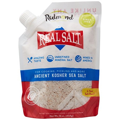 Redmond Real Sea Salt - Natural Unrefined Organic Gluten Free Ko