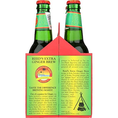 Reeds Ginger Brew, Ginger Brew Original Extra Bottle, 12 Fl Oz,