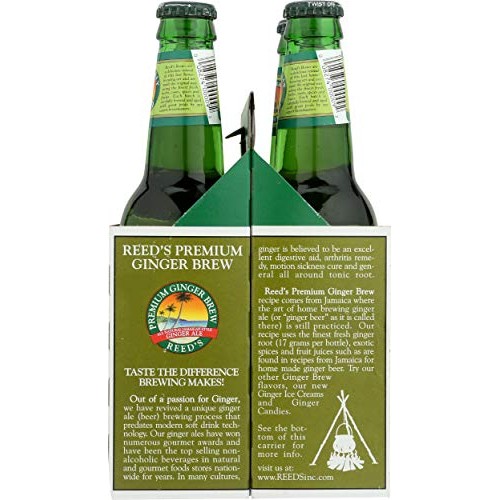 Reeds Ginger Brew, Ginger Brew Premium, 4Pk, 12 Fl Oz